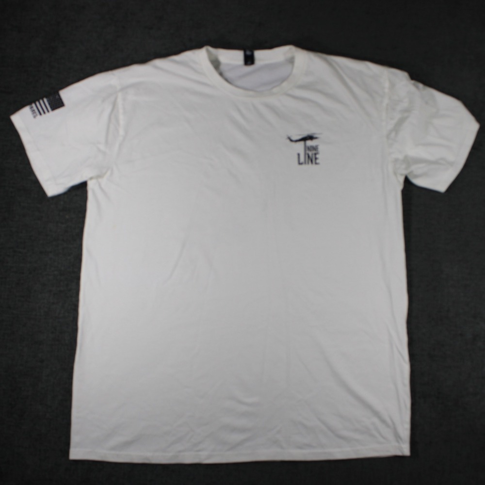 Nine Line Apparel Mens XL White Graphic T-Shirt Military 1776 Soldier AS Colour